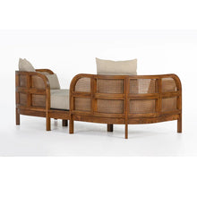 Load image into Gallery viewer, Adorn Homez Kaylee Teak Wood 3 Seater Sofa with Rattan/Cane Mesh