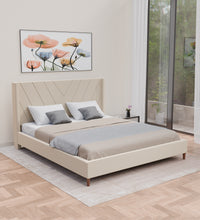 Load image into Gallery viewer, Adorn Homez Olivia Velvet Queen Size Bed Without Storage