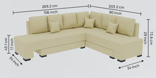 Load image into Gallery viewer, Adorn Homez Imperial L Shape Sofa Cum Bed in Premium Velvet Fabric
