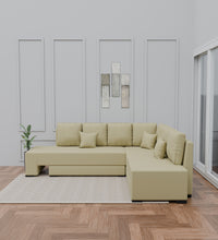 Load image into Gallery viewer, Adorn Homez Imperial L Shape Sofa Cum Bed in Premium Velvet Fabric