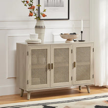 Load image into Gallery viewer, Adorn Homez Hickson 3 Doors Console Cabinet in Solid Teak Wood