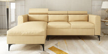 Load image into Gallery viewer, Adorn Homez - Gemini 4 Seater Sectional Sofa In Premium Molfino Fabric with Adjustable Headrest.