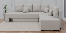 Load image into Gallery viewer, Adorn Homez Imperial L Shape Sofa Cum Bed in Premium Velvet Fabric