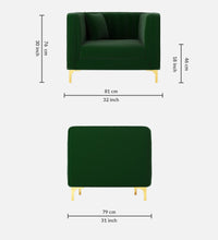 Load image into Gallery viewer, Adorn Homez Jack 1 Seater Sofa in Premium Velvet Fabric