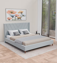 Load image into Gallery viewer, Adorn Homez Olivia Velvet King Size Bed Without Storage