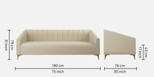 Load image into Gallery viewer, Adorn Homez Linda 3 Seater Sofa in Premium Velvet Fabric