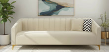 Load image into Gallery viewer, Adorn Homez Linda 3 Seater Sofa in Premium Velvet Fabric