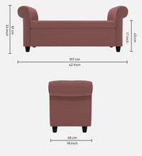 Load image into Gallery viewer, Adorn Homez Mia Bench Storage Ottoman with Storage in Velvet