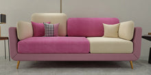 Load image into Gallery viewer, Adorn Homez Montez 3 Seater Sofa in Premium Leatheretter & Velvet Fabric
