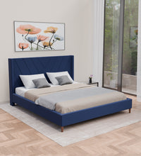 Load image into Gallery viewer, Adorn Homez Olivia Velvet King Size Bed Without Storage