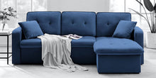Load image into Gallery viewer, Adorn Homez Neptune Sectional Sofa in Premium Velvet Fabric