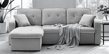 Load image into Gallery viewer, Adorn Homez Neptune Sectional Sofa in Premium Velvet Fabric