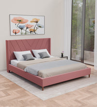 Load image into Gallery viewer, Adorn Homez Olivia Velvet Queen Size Bed Without Storage