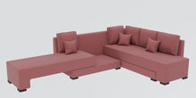 Load image into Gallery viewer, Adorn Homez Imperial L Shape Sofa Cum Bed in Premium Velvet Fabric