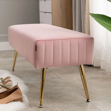 Load image into Gallery viewer, Adorn Homez Johan 2 Seater Ottoman with in Velvet Fabric