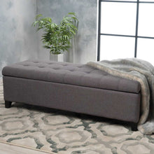 Load image into Gallery viewer, Adorn Homez Lvy 2 Seater Ottoman with Storage in Fabric