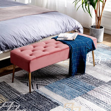 Load image into Gallery viewer, Adorn Homez Linda 2 Seater Ottoman with in Velvet Fabric