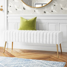 Load image into Gallery viewer, Adorn Homez Sello 2 Seater Ottoman with in Artificial Fur