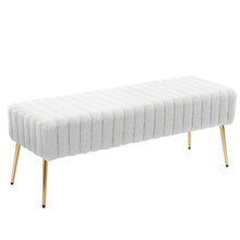 Load image into Gallery viewer, Adorn Homez Sello 2 Seater Ottoman with in Artificial Fur
