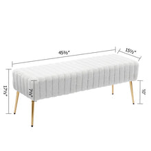 Load image into Gallery viewer, Adorn Homez Sello 2 Seater Ottoman with in Artificial Fur