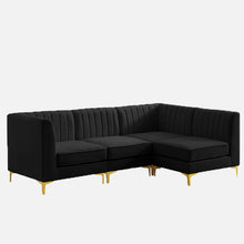 Load image into Gallery viewer, Adorn Homez Juno Modular L shape Sofa Sectional (5 Seater) in Velvet Fabric