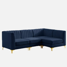 Load image into Gallery viewer, Adorn Homez Juno Modular L shape Sofa Sectional (5 Seater) in Velvet Fabric