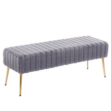 Load image into Gallery viewer, Adorn Homez Sello 2 Seater Ottoman with in Artificial Fur