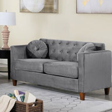 Load image into Gallery viewer, Adorn Homez Benning Sofa 3+2 (5 Seater) in Premium Suede Velvet Fabric