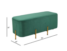 Load image into Gallery viewer, Adorn Homez Emilio 2 Seater Ottoman with in Velvet Fabric