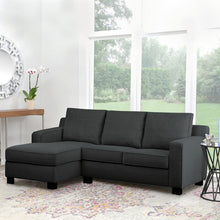 Load image into Gallery viewer, Adorn Homez Huckaby L Shape Sofa (4 Seater) in Fabric