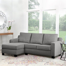 Load image into Gallery viewer, Adorn Homez Huckaby L Shape Sofa (4 Seater) in Fabric