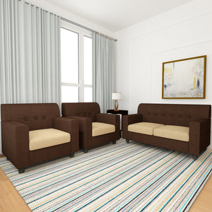 Adorn Homez Solitaire Sofa Set 2+1+1 in Fabric