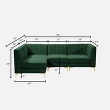 Load image into Gallery viewer, Adorn Homez Juno Modular L shape Sofa Sectional (5 Seater) in Velvet Fabric