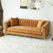 Load image into Gallery viewer, Adorn Homez Jacky 3 Seater Sofa in Premium Suede Velvet Fabric