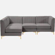 Load image into Gallery viewer, Adorn Homez Juno Modular L shape Sofa Sectional (5 Seater) in Velvet Fabric