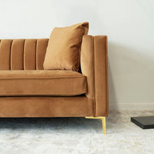 Load image into Gallery viewer, Adorn Homez Jacky 3 Seater Sofa in Premium Suede Velvet Fabric