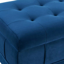 Load image into Gallery viewer, Adorn Homez Arturo 2 Seater Ottoman with Storage in Velvet Fabric