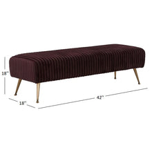 Load image into Gallery viewer, Adorn Homez Bruno 2 Seater Ottoman with in Velvet Fabric