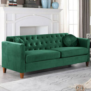 Adorn Homez Benning Sofa 3+2 (5 Seater) in Premium Suede Velvet Fabric