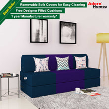 Load image into Gallery viewer, Adorn Homez Zeal 3 Seater Sofa Bed - 5ft X 6ft With Free Designer Filled Cushions
