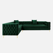 Load image into Gallery viewer, Adorn Homez Carmel L shape Sofa (6 Seater) - in Premium Suede Velvet Fabric