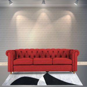 Adorn Homez Strathford Chesterfield Premium Sofa 3 Seater in Fabric