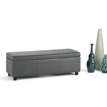 Load image into Gallery viewer, Adorn Homez Boston 2 Seater Ottoman with Storage in Fabric