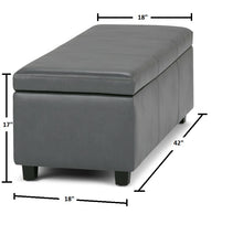 Load image into Gallery viewer, Adorn Homez Boston 2 Seater Ottoman with Storage in Fabric