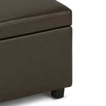 Load image into Gallery viewer, Adorn Homez Boston 2 Seater Ottoman with Storage in Fabric