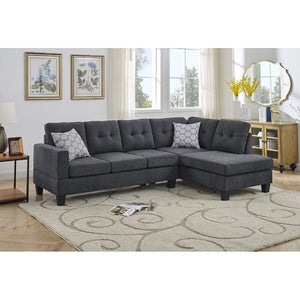 Adorn Homez Austin L Shape Sofa Set (5 Seater) In Premium Fabric