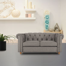 Load image into Gallery viewer, Adorn Homez Strathford Chesterfield Premium Sofa 2 Seater in Fabric