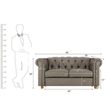 Load image into Gallery viewer, Adorn Homez Strathford Chesterfield Premium Sofa 2 Seater in Fabric