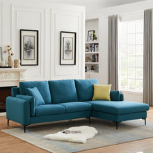 Load image into Gallery viewer, Adorn Homez Allanson L shape Sofa (4 Seater) in Premium Suede Fabric