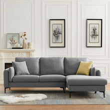 Load image into Gallery viewer, Adorn Homez Allanson L shape Sofa (4 Seater) in Premium Suede Fabric